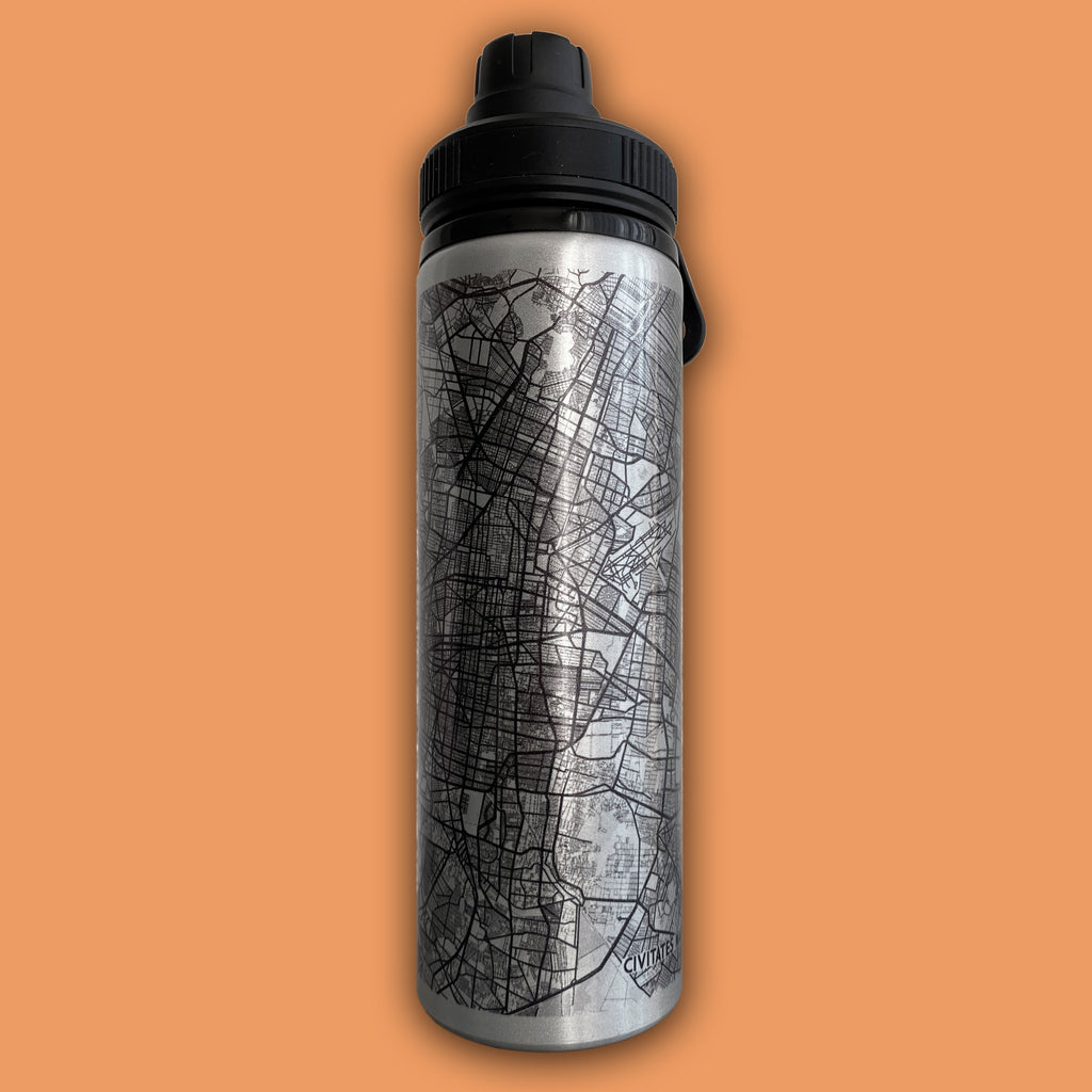 Botella Aluminio Mapa Ciudad de México